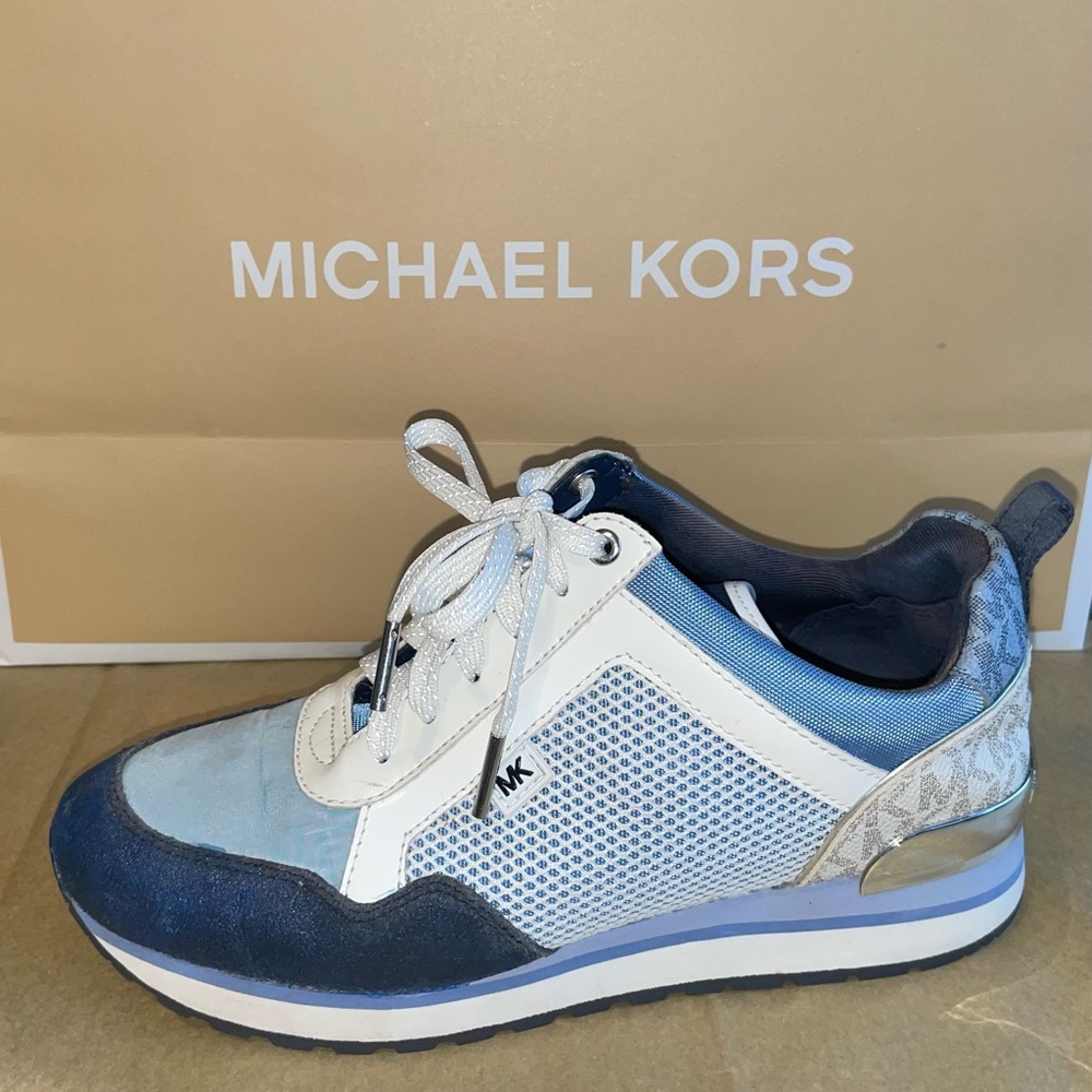 MICHAEL KORS BLUE SNEAKERS | SIZE 6.5 | USED